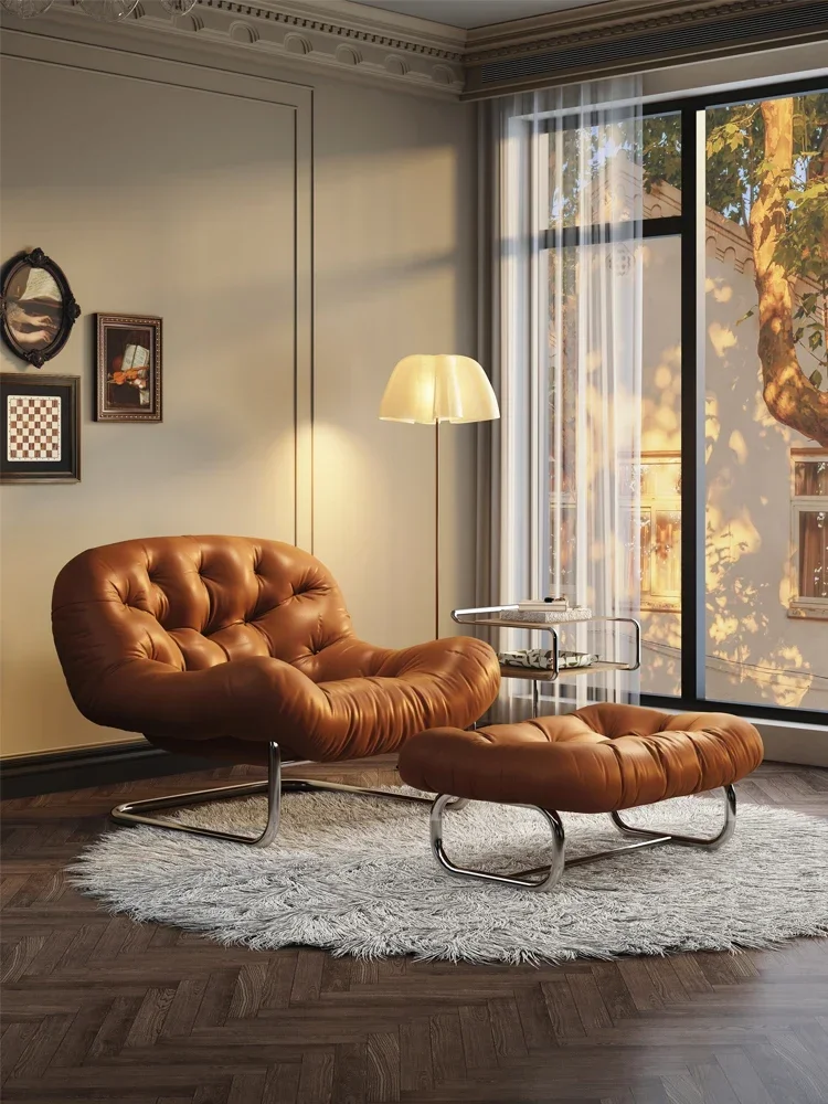 

Design Retro Chinese Style Italian Lazy Recliner Single Sofa