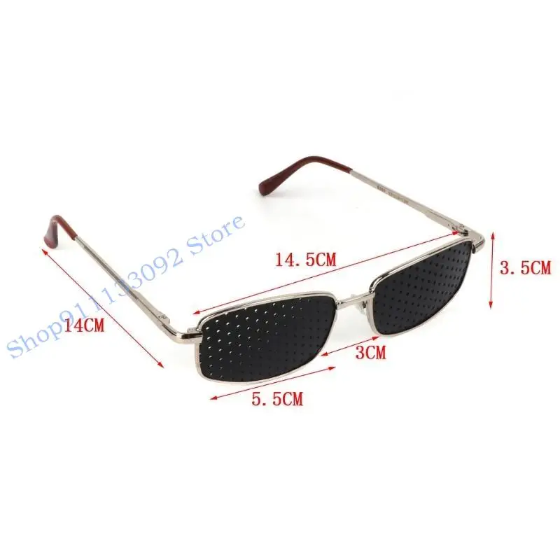 

H9ED Metal Pinhole Glasses Exercise Eyewear Eyesight Improvement for Vision Training