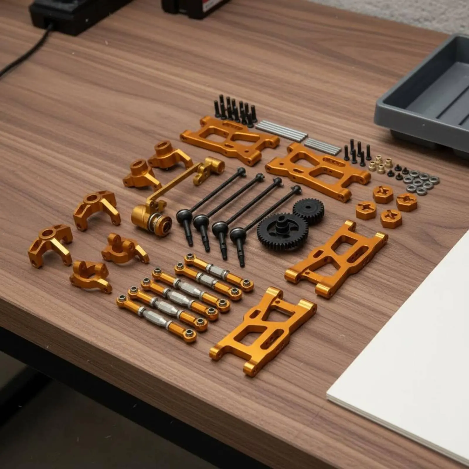 

RC Car Spare Parts Durable RC Car Metal Parts Set Wear-Resistant Bearings Included for Repair