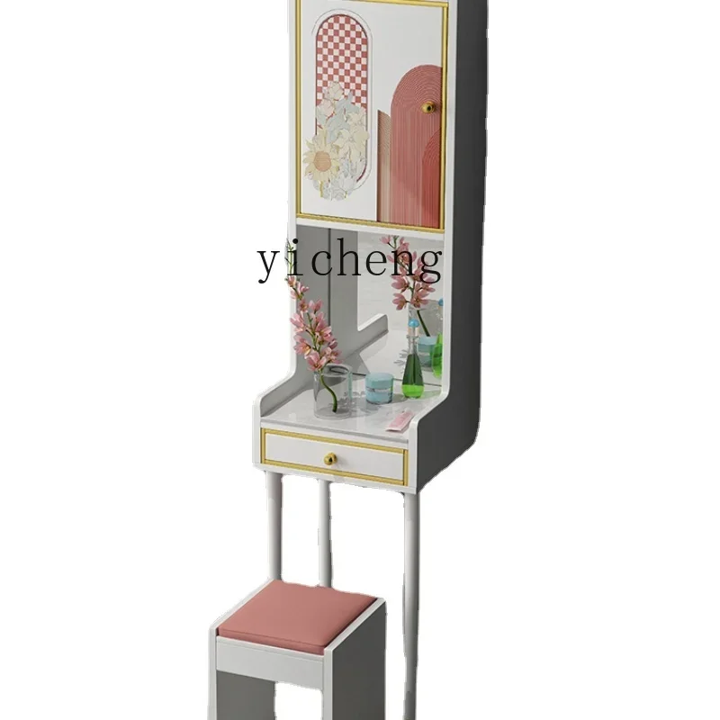 ZZXl Bedside Table Side Table Creative Stone Plate Mini Desk Flat Multi-Functional
