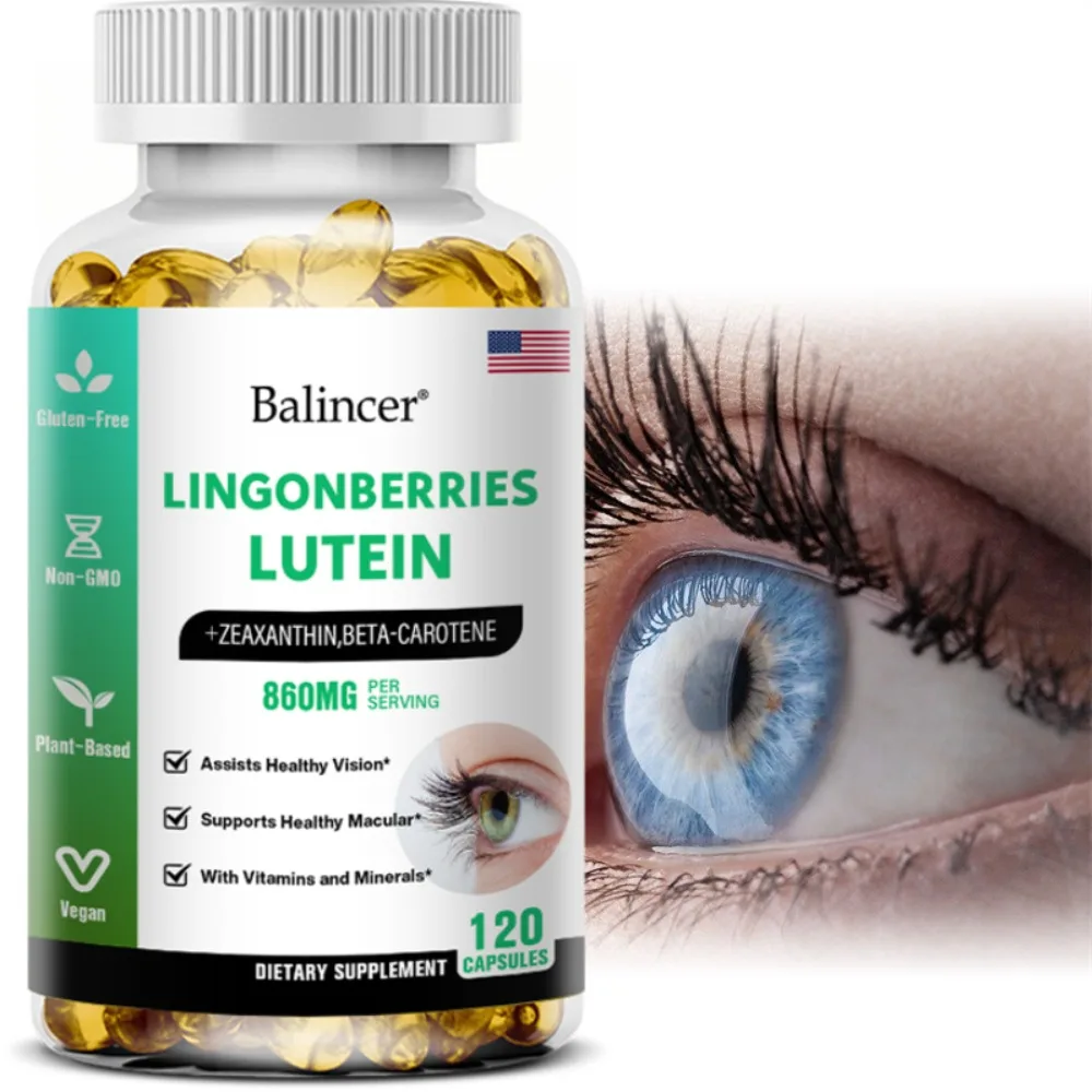 Eye Supplement with Lutein, Zeaxanthin for Dry Eye,Eye Strain & Hydration Enhance Vision Clarity and Blue Light Defense