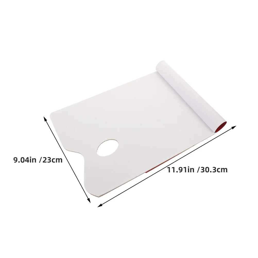 แผ่นกระดาษสีแบบฉีกได้ 2 ชิ้น สำหรับผสมสีอะคริลิก สีน้ำมัน สี gouache ใช้สำหรับวาดภาพนอกสถานที่ นักเรียน ศิลปิน