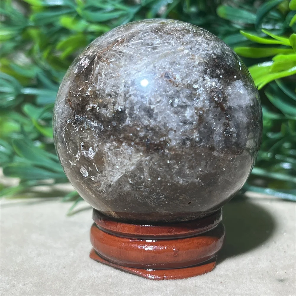 Natural Crystal Hair Sphere Ball Stone Quartz Reiki High Spiritual Beauty Healing Minerals Spiritual Home Decoration