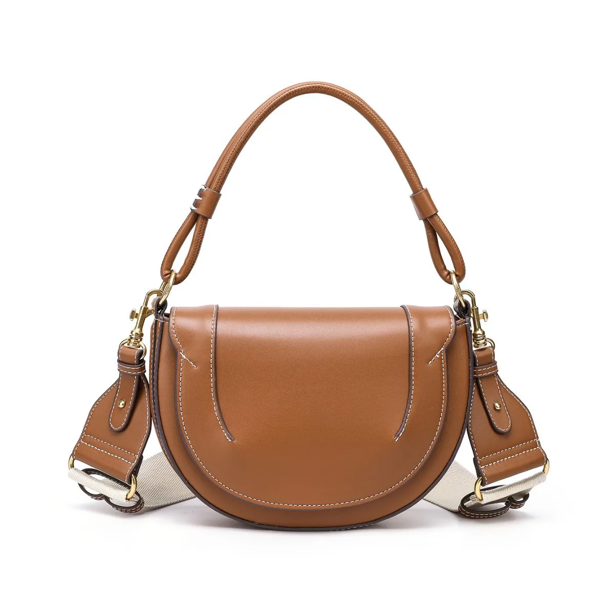 

2025 Luxe Saddle Bag, Fashion Top Handle Purse for Women, Commuter Crossbody Tote Minimalist Day-to-Night Bag Textured Sling Bag