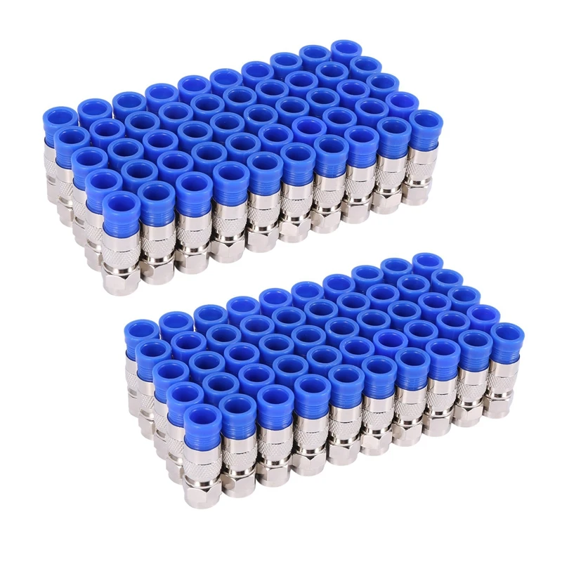 

AFBC 100PCS RG6 Compression Connectors Coaxial Cable Waterproof Connection F Compression Connector Compression Tool