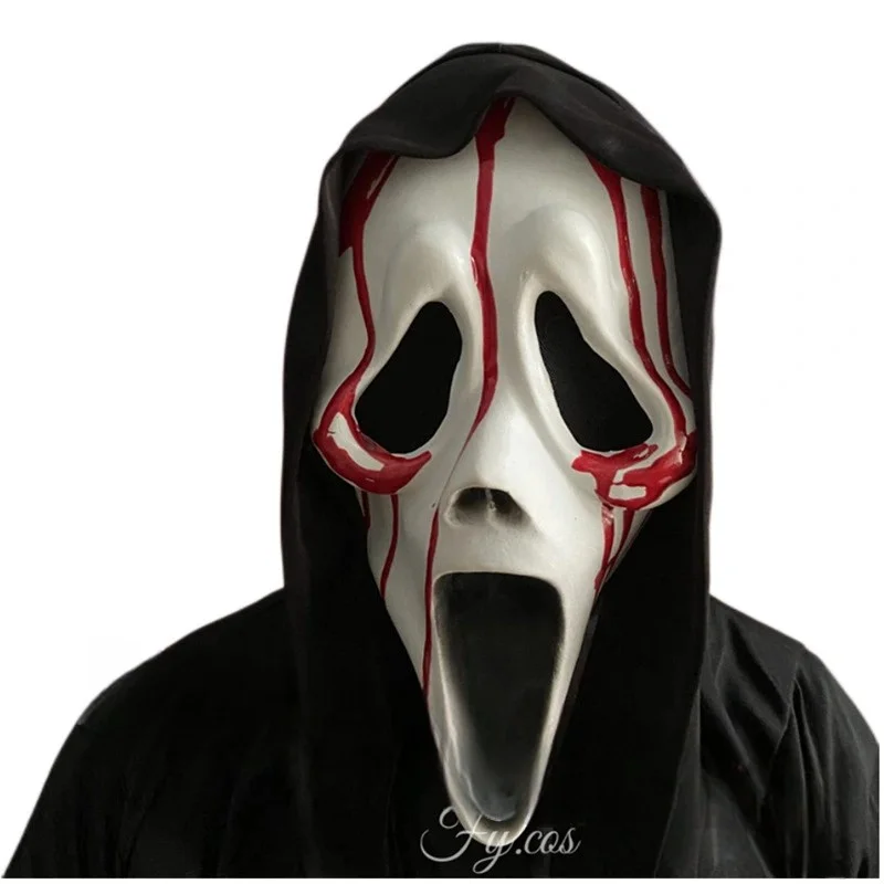 

Scream, Mask, Ghost Face, Headset, Halloween Horror Dress up Prop, Ghost House Skeleton, Joke, Scary Mask, NPC Role Play