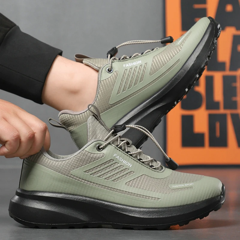 

Уличные кроссовки, мужские легкие противоскользящие дышащие износостойкие прогулочные туфли с воздушной сеткой, мужская повседневная обувь, мужская спортивная обувь