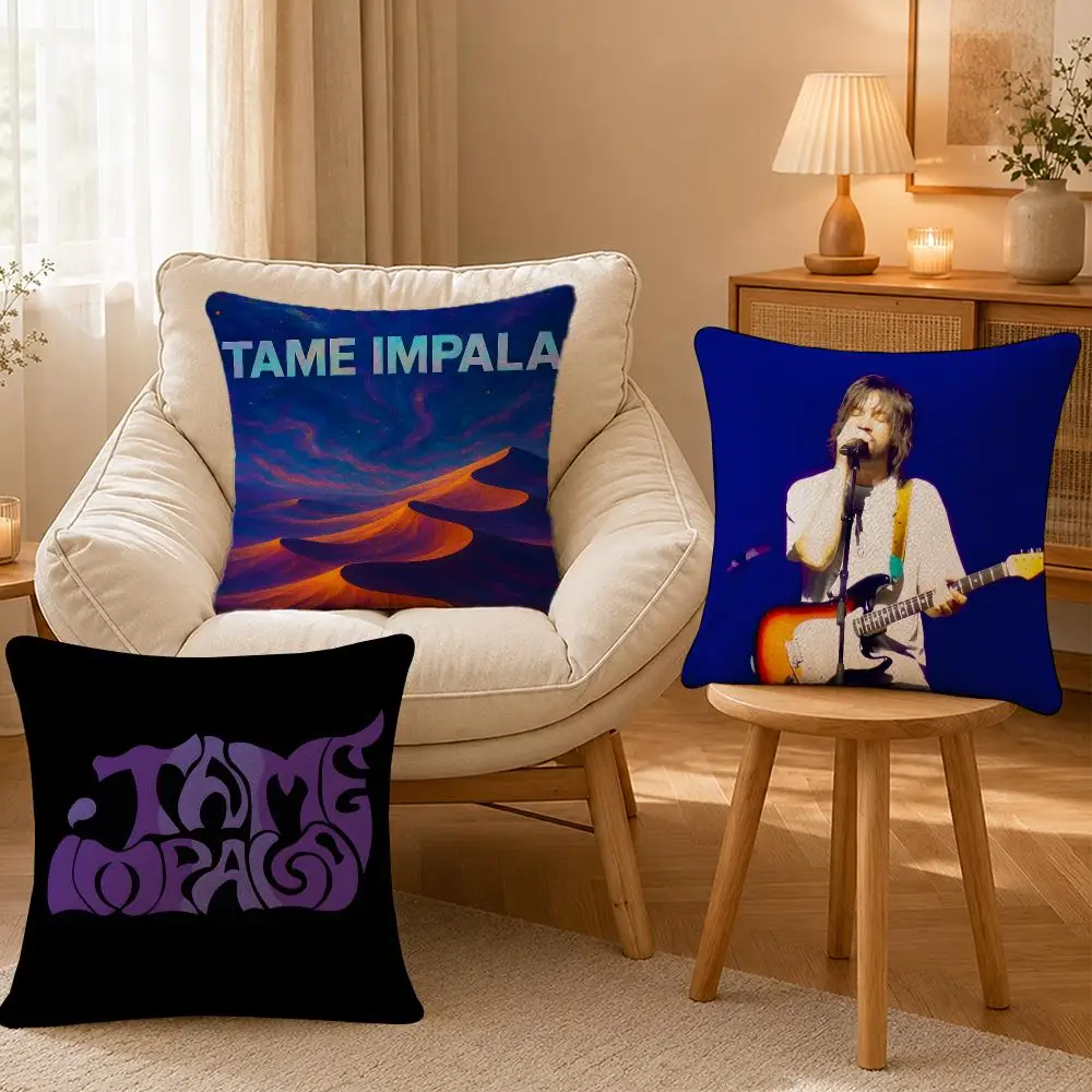 Artist Tame Impala Psychedelic Cushion Cover Personalized Short Plush Soft Bedroom Sofa Home Decor Gift
