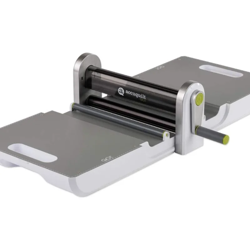 AccuQuilt GO! Fabric Cutter Starter Set including the GO! Fabric Cutter, Value Fabric Cutting Die,  6” x 12” Cutting Mat