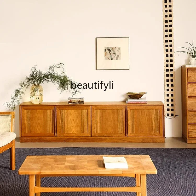 

Great discounts Old teak TV cabinet All solid wood antique living room storage locker Low cabinet