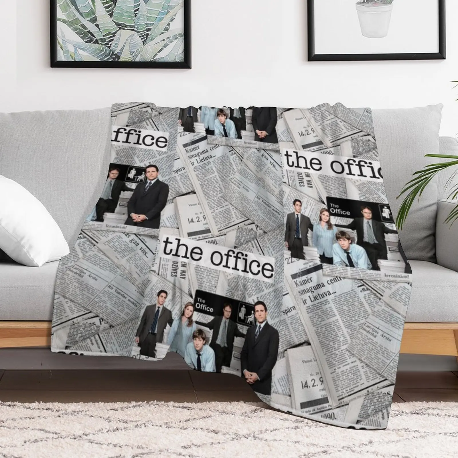 The Office? Dunder Mifflin Paper Co. Throw Blanket Soft Plaid Luxury Throw Flannel Fabric Blankets