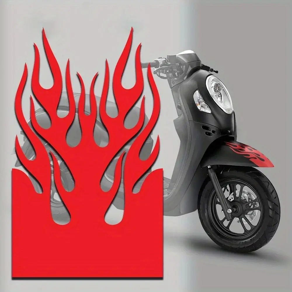 1Pcs Racing Stripes Motorcycle Sticker Waterproof Decal Flame Reflective Sticker Scratch Decoration PVC Decoration Sticker
