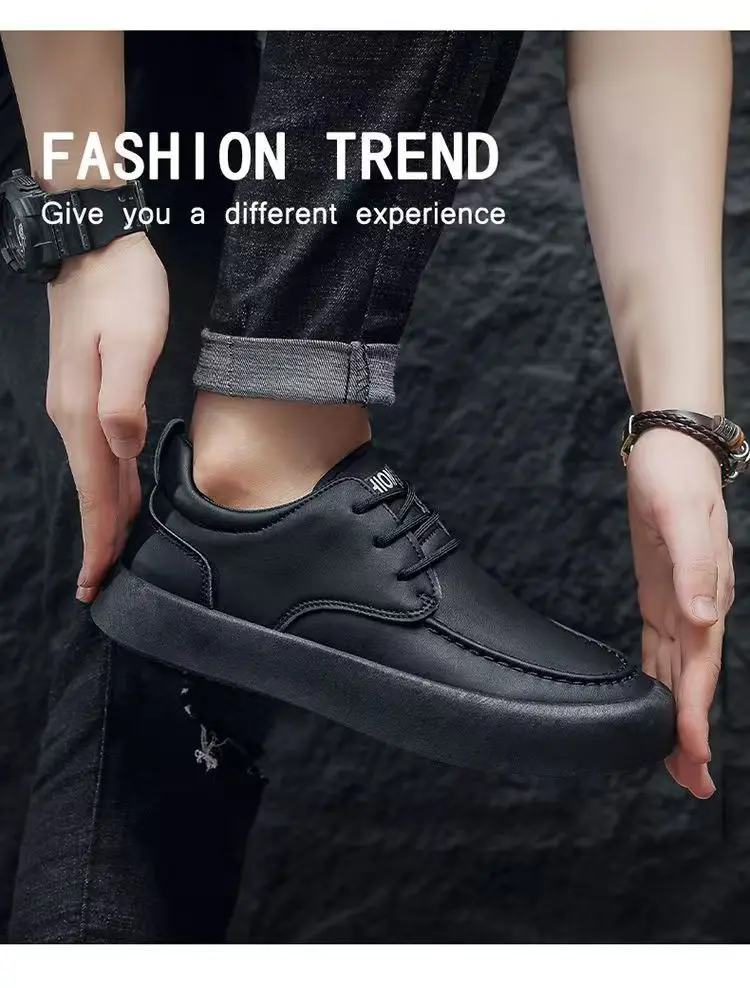 Mens Thick Soled Popular Casual Shoes Men 2024 New Autumn Winter Versatile Flat-Soled Comfortable Sports Shoes