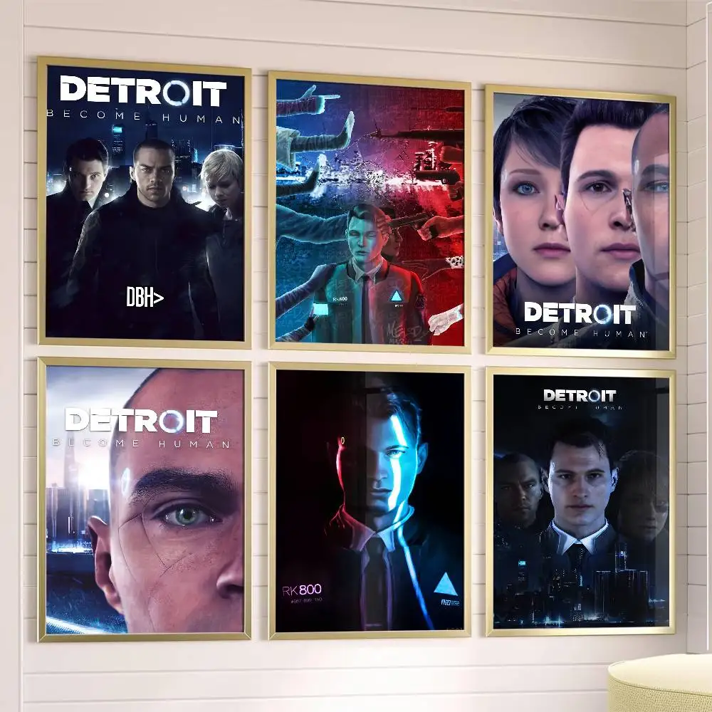 

D-Detroit B-Become Human Poster Posters,waterproof Paper Stickers,coffee Shops,bar Living Rooms