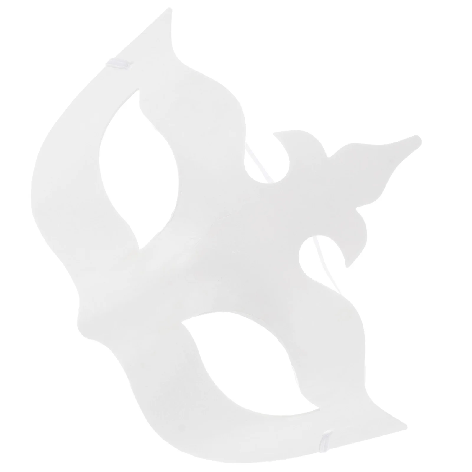 6Pcs Crown Blank Paper Masks Unpainted White DIY Masquerade Masks Paintable Half Face Party Prop Paper Blank Mask