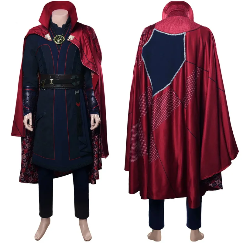 Doctor in the Multiverse Cos of Madnes Strange Cosplay Costume Outfits Halloween Top Coat Cloak Pants All Set Carnival Suit UY45