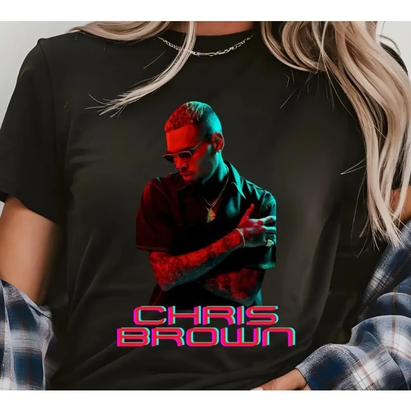 

Chris Brown Breezy Bowl XX Tour 2025 Tee Merch T-shirts Women Men Fashion Casual Crewneck Short Sleeve Streetwear T-shirt Gift