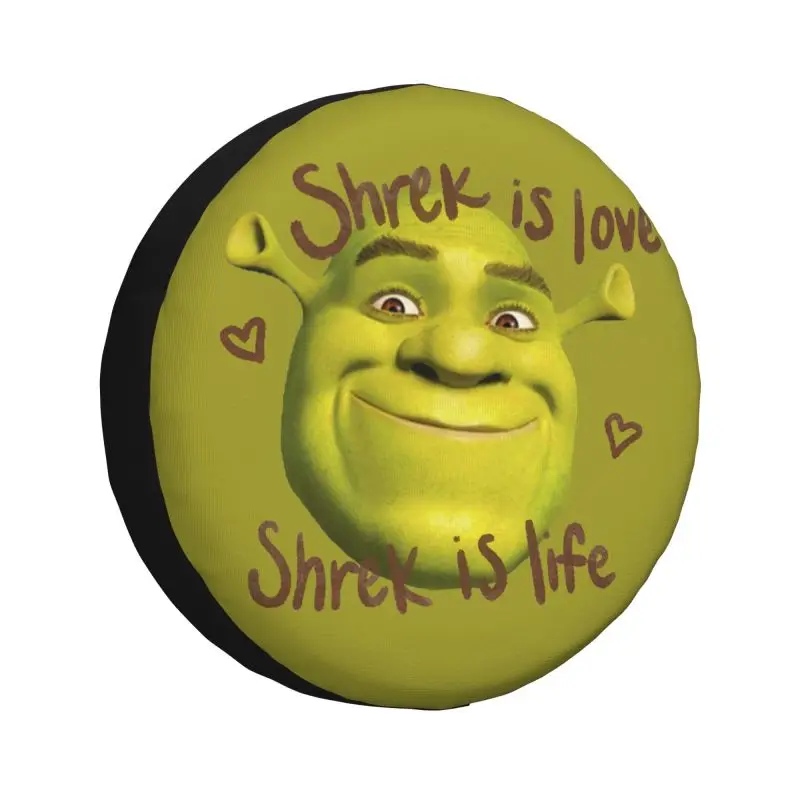 Custom Shrek Is Love Shrek Is Life Tire Cover 4WD 4x4 SUV Spare Wheel Protector for Jeep Grand Cherokee 14