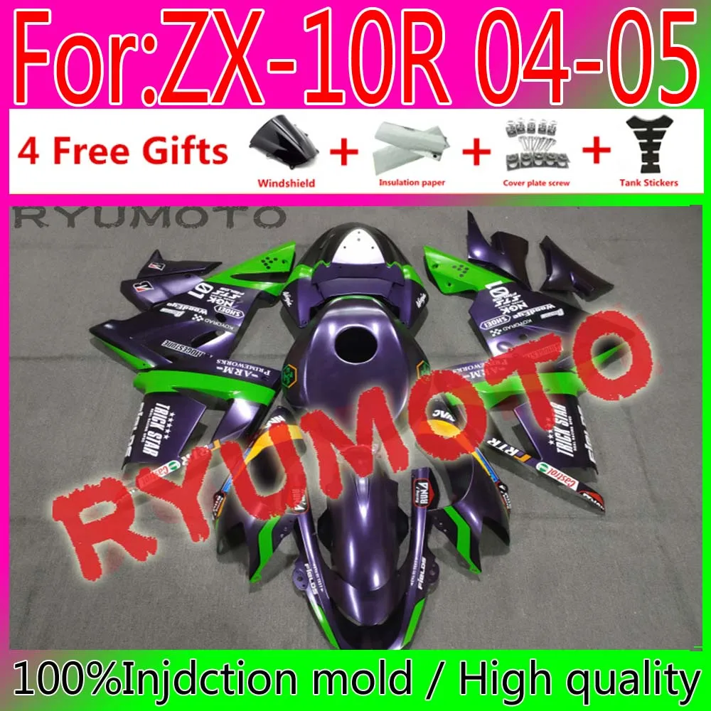 

New Motorcycle Fairings For Kawasaki ZX10R ZX-10R 04 05 2004 2005 Plastic ABS Fairing