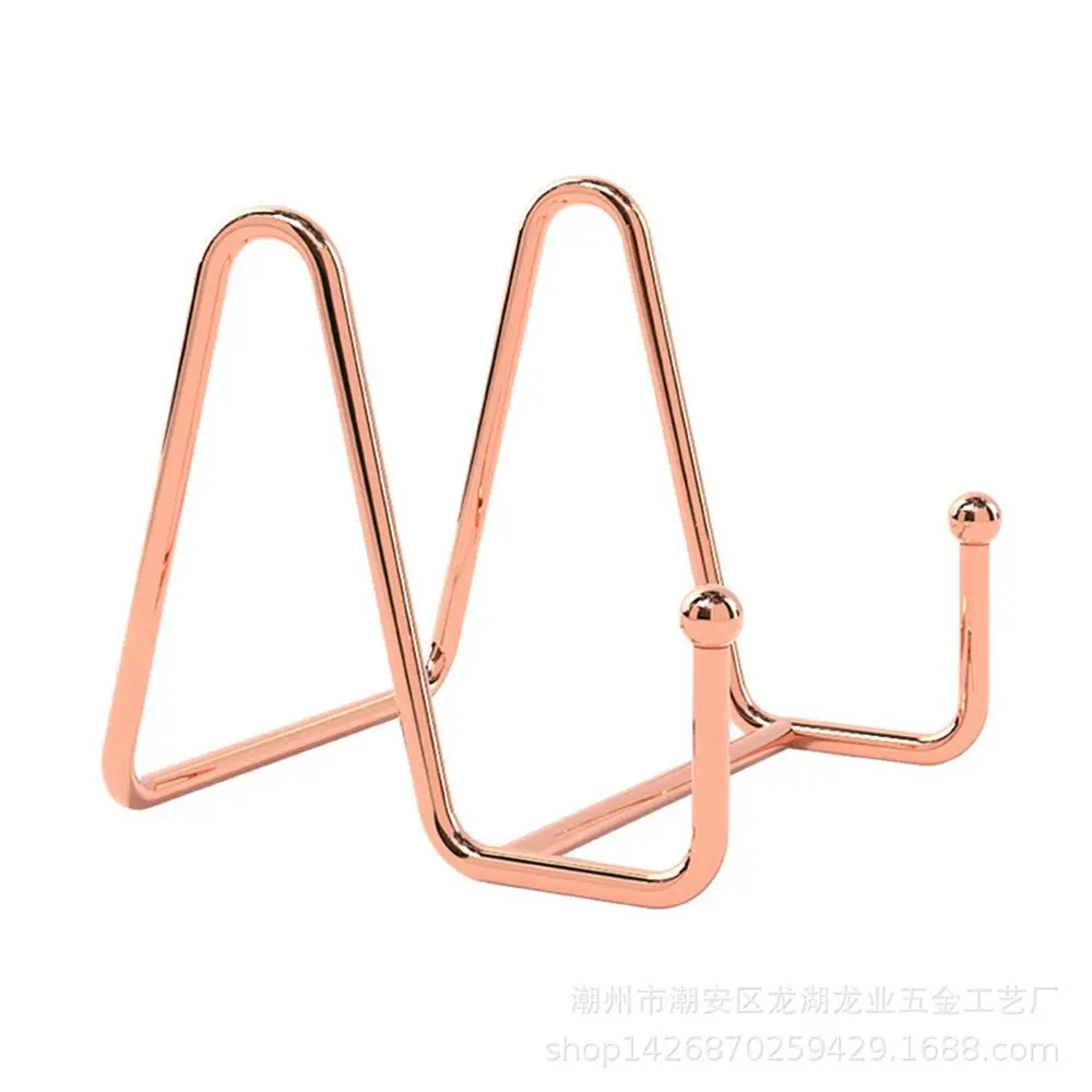 Metal Frame Photo Decorative Plate Dish Placement Stand Stands Holder Tabletop Art Display Stand
