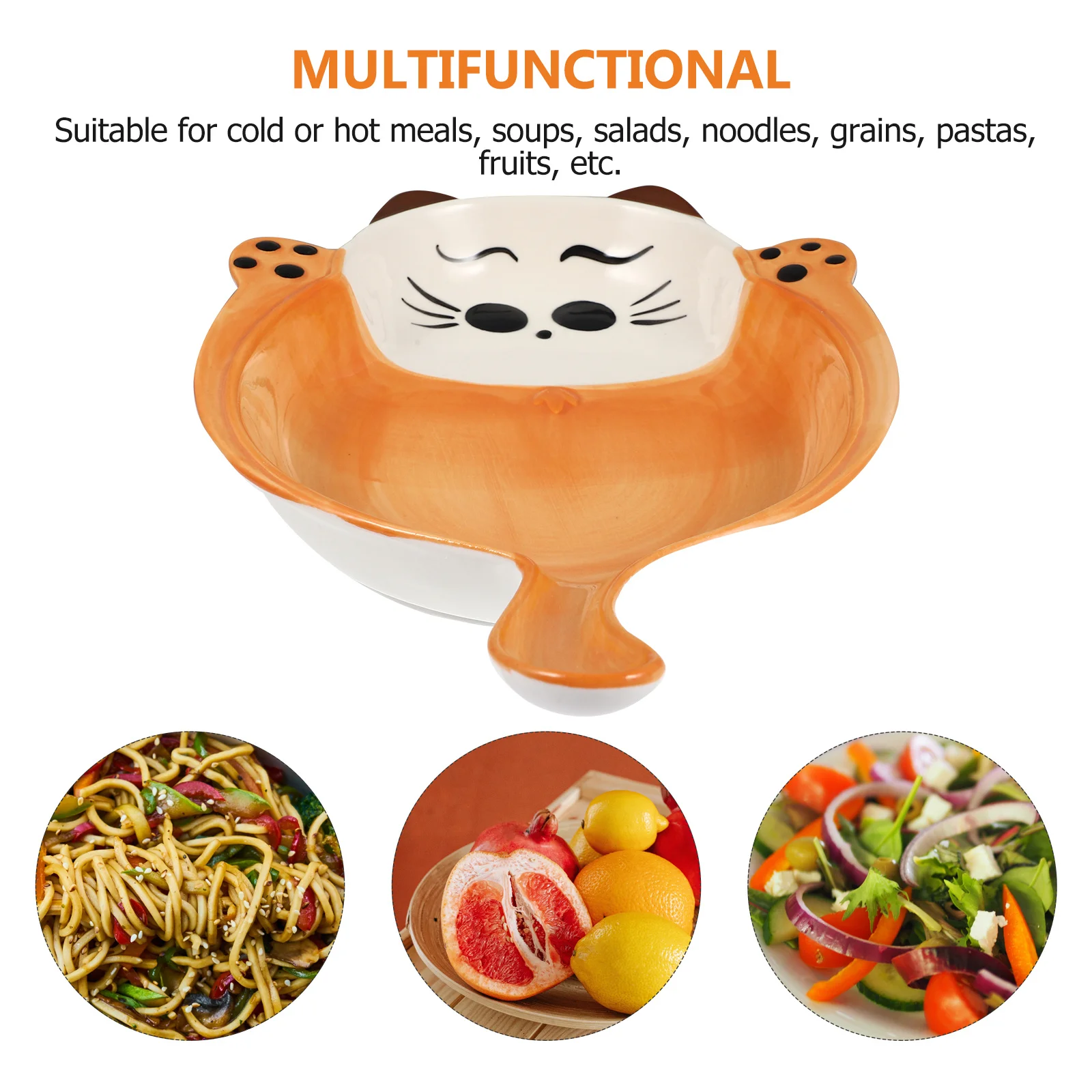 

1Pcs Ceramic Fruits Holder Food Grade Material Hand Washable Design for Hot Cold Meals Salads Noodles Ceramic Plate