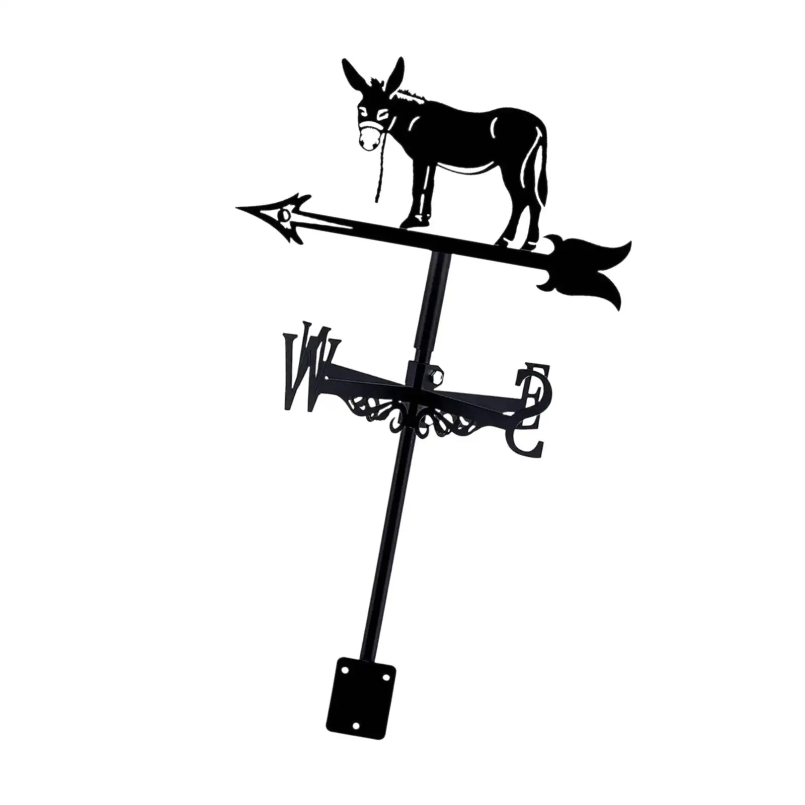 Donkey Weathervane Crafts Animal Metal Weather Vane for Garden Outside Fence