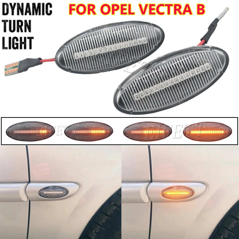 

Dynamic Turn Signal Repeater Lamp Indicator LED Side Marker Light For Opel Vauxhall Vectra B MK1 1995 1996 1997 1998-2002