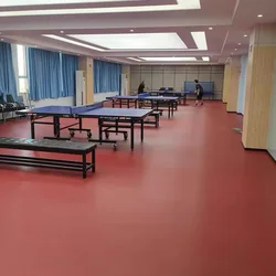 Beable Red PVC Floor Textured Sports Surface, Table Tennis Practice Court, 4.5mm, 5.0mm Thickness