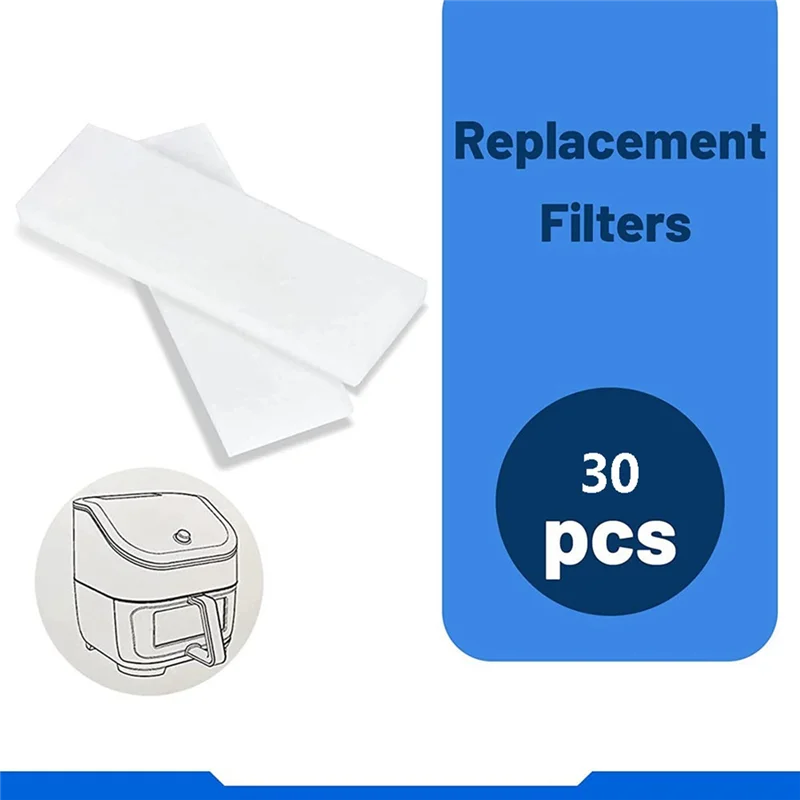 30 PCS Air Fryer Replacement Filters for Pot Air Fryer Vortex Plus 6QT Filters Can Odor Erase and Oil