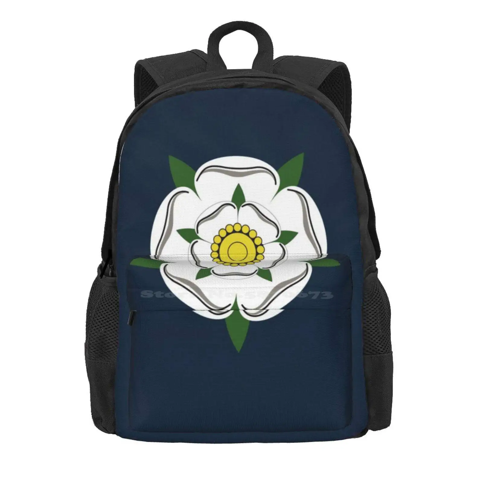 Yorkshire Flag Hot Sale Schoolbag Backpack Fashion Bags Yorkshire Flag Rose Flower Symbol Uk England United Kingdom York Shire