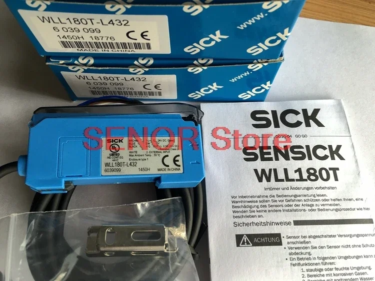 New original digital display fiber amplifier WLL180T-L432/E232 NPN output