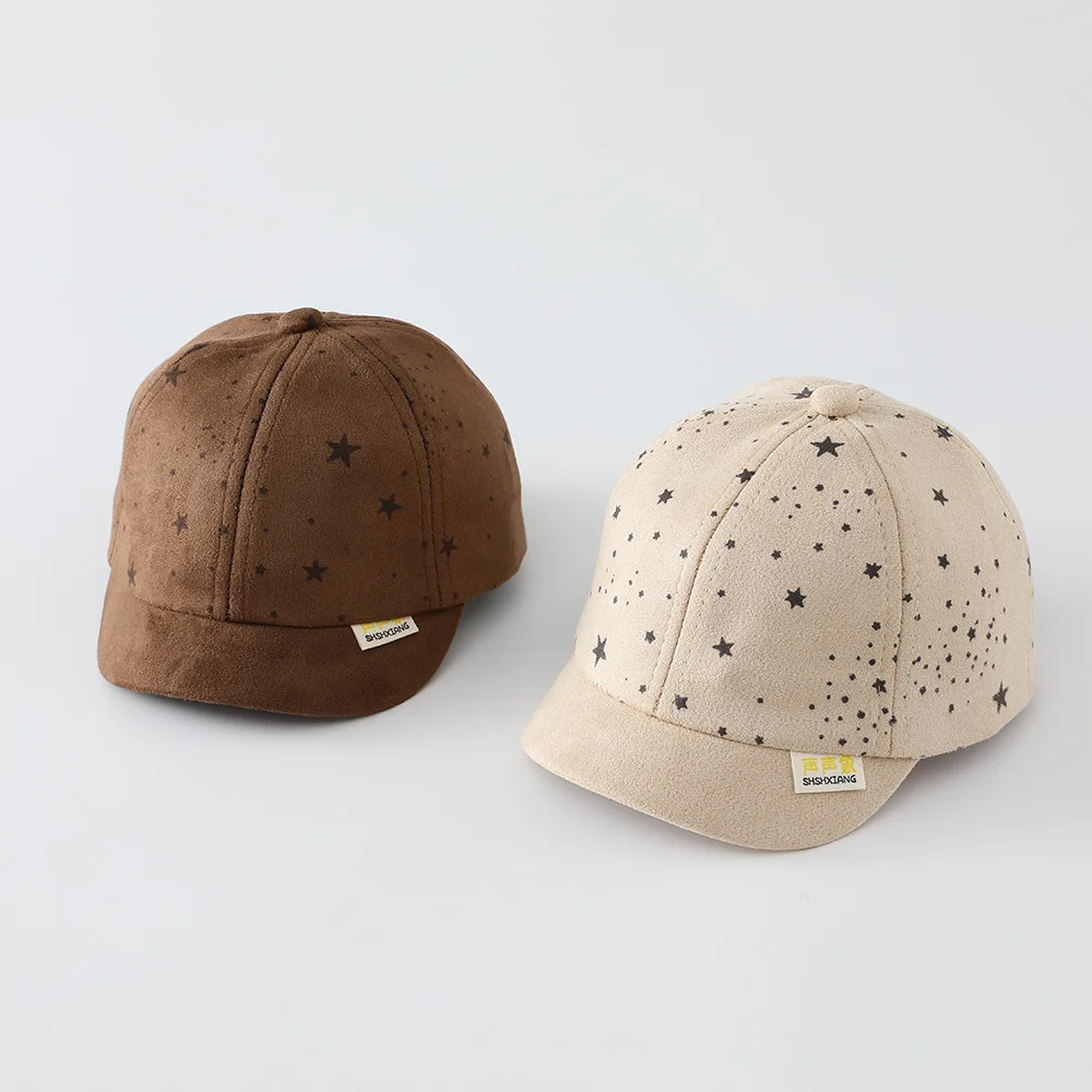 Star Pattern Kids Baseball Hat Boys Girls Duck Tongue Hats Cotton Baby Sunscreen Visor Fashion Letter Children Peaked Cap view 4