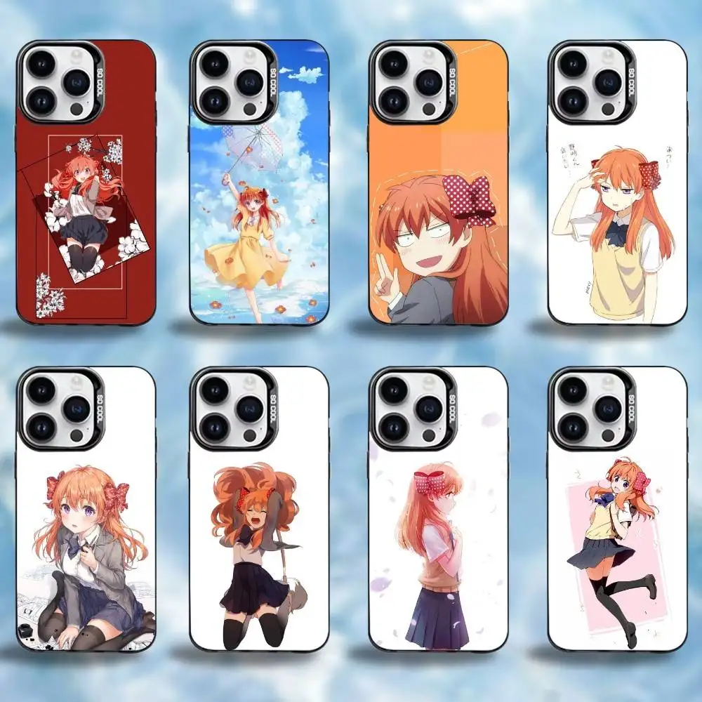 

G-Gekkan Shojo Nozaki-kun Phone Case For iPhone17,16,15,14,13,12,Pro Max Black Colored Silver Plated Inside Cover