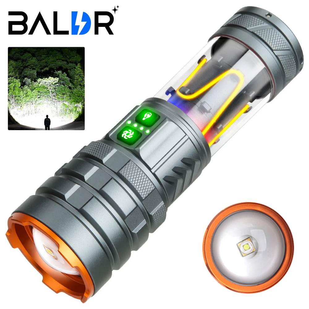 

High Power LED Flashlights Tactical Emergency Spotlights Telescopic Zoom USB Rechargeable Torch Outdoor Camping Hunting Lantern