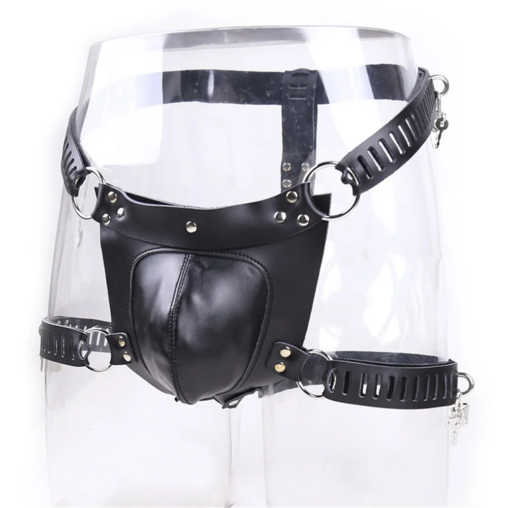 

Gay Rave Harness Punk Fashion Men PU Leather Fetish Adjustable Caged Suspenders Belt Sex Toys For Men Lingerie Underwear Garter