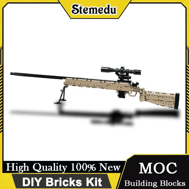 

Конструктор M24: Модель снайперской винтовки, 1200 деталей, DIY, военная техника, строительные блоки, игрушка-подарок для взрослых и детей