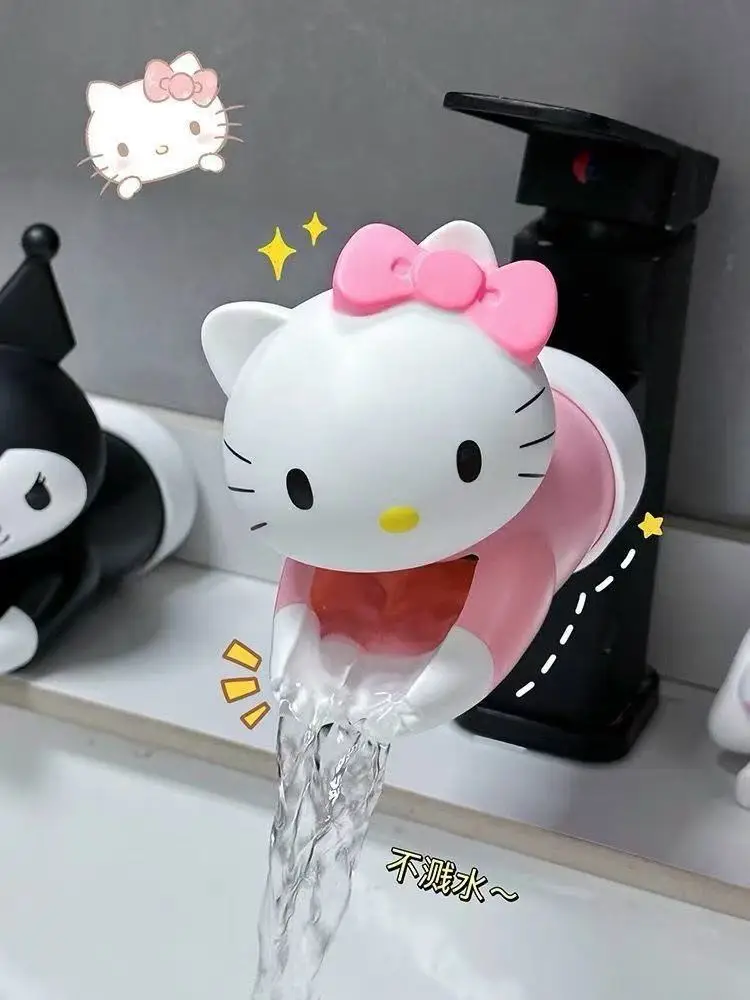 Sanrio kuromi hangyodon olá kitty bonito kawaii dos desenhos animados torneira extensor estendido criativo simples torneira decoração presente do feriado