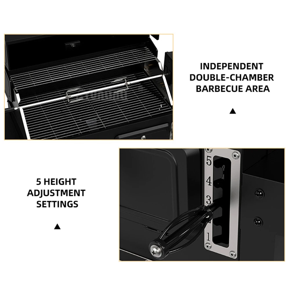 ​ Large Electric Rotisserie Grill, Outdoor Backyard Barbecue with Rotating Spit for American Style BBQ