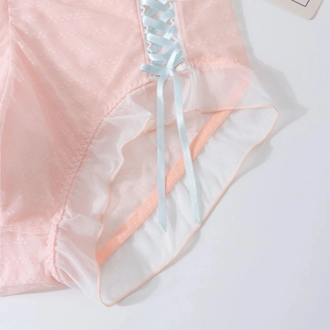 Man's Ropes Bondage Design Cute Pink Briefs Live Show Dance Costumes Private FKK Party LGBTQ BF Gift Harajuku