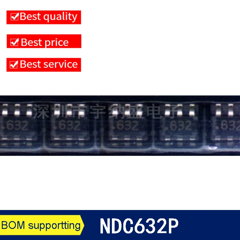 10PCS/LOT Original NDC632P marking 632 SOT23-6  -2.7A -20V SMD Crystal Transistor