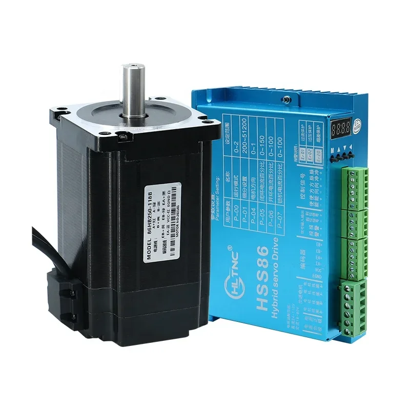 Nema34 Closed Loop Stepper motor 4.5Nm 8.5Nm 12Nm D=14mm Nema 34 Hybrid Stepper Servo Motor with drive 4.2A 48v HSS86 CNC