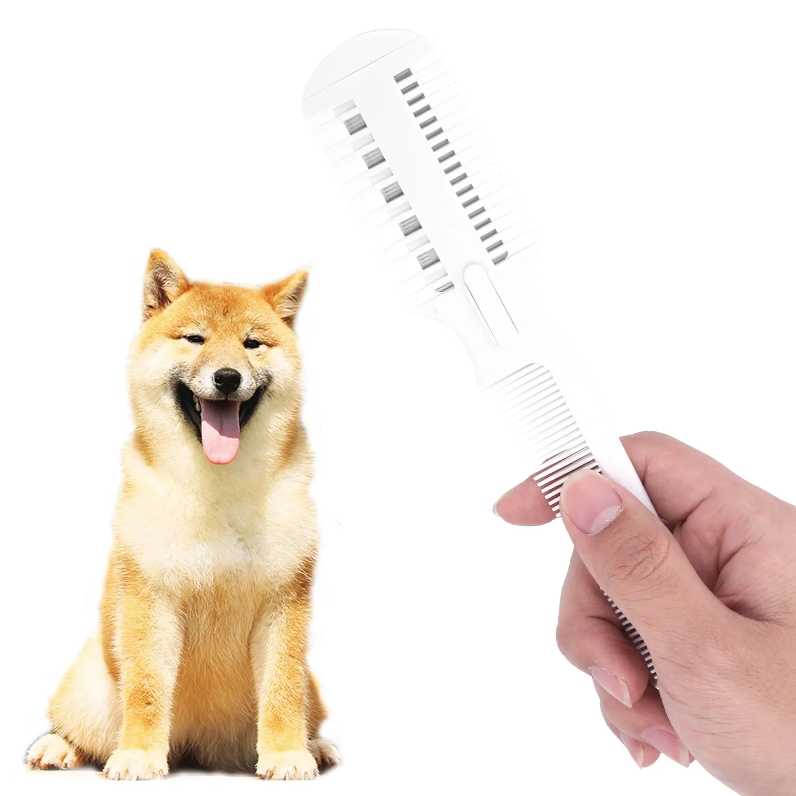 

Pet Hair Trimmer Comb Grooming Razor Thinning Dog Cat Floating Hair Remover With 5 Blades