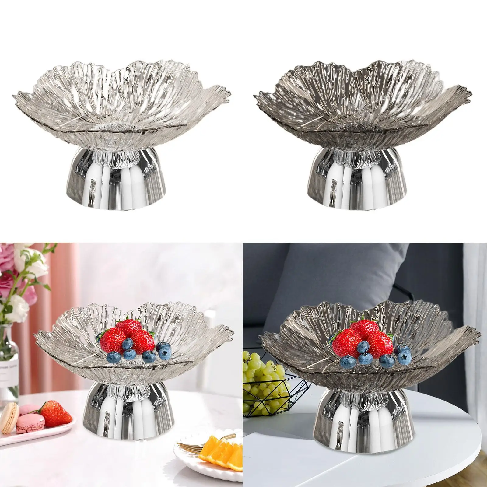 Pedestal Bowl Fashion Decor Serving Tray Snack Holder for Housewarming Gift Anniversary Drawing Room Kitchen Countertop Wedding