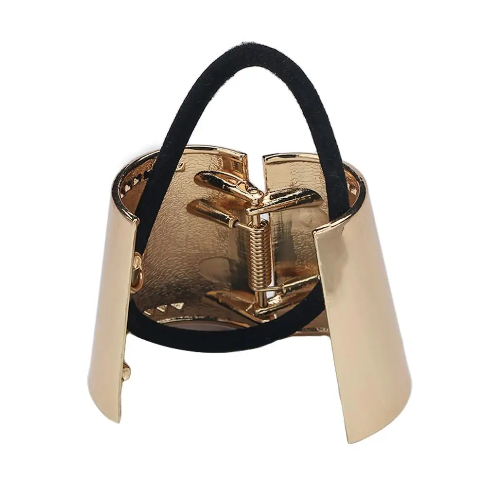 إكسسوارات الشعر دائرة الكفة القوطية ذيل حصان كليب وهمية معدنية ذيل حصان حامل الشعر الكفة رباط شعر الشرير مشبك ذيل حصان معدني #6