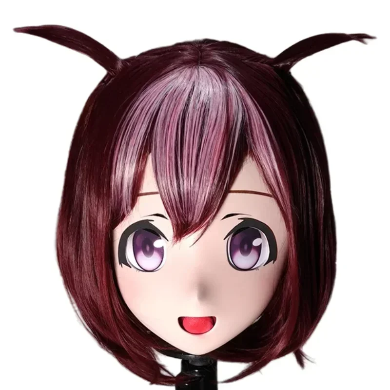 

(RAIGEKI MAKS 104) Silicone Head Helloween Crossdressing BJD Mask DOLL Kigurumi Anime Pretty Derby Special Week Cosplay Mask
