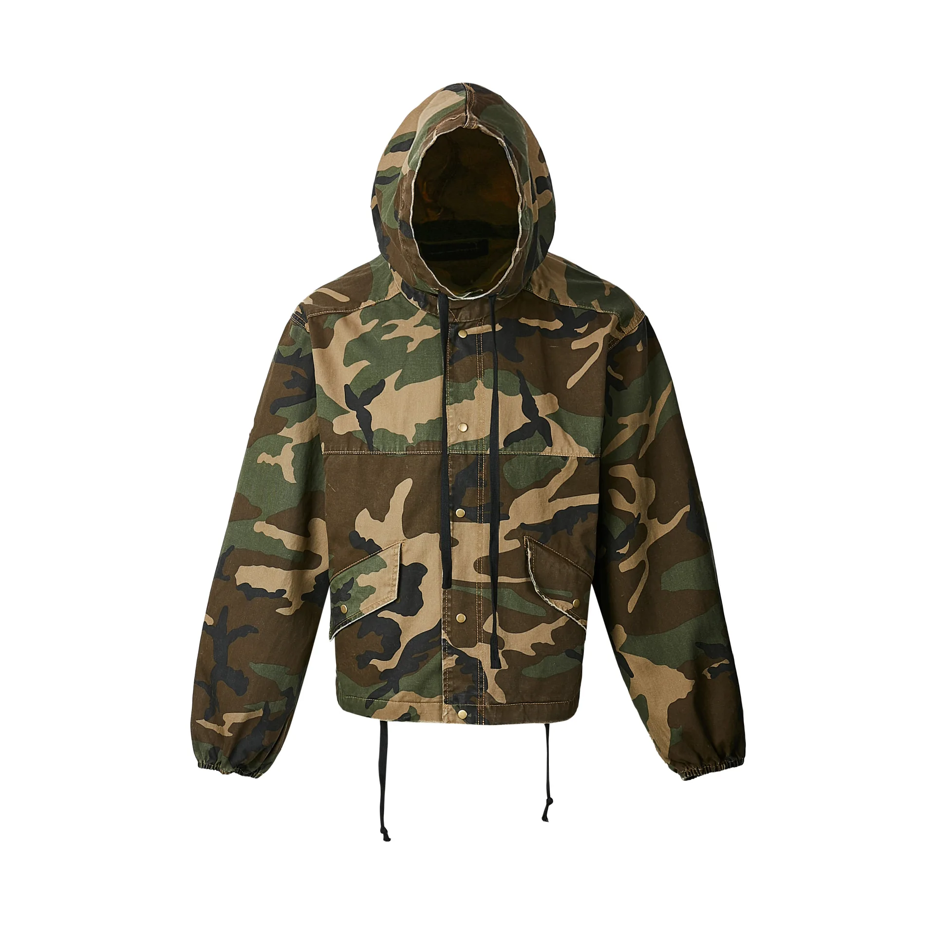 

MADE EXTREME American Retro Washed Drawstring Hooded Jacket 2025 Spring Street Wear Camo Coat