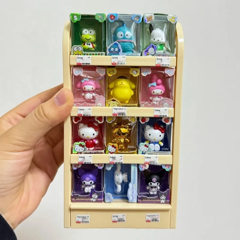

Sanrio Characters Mini Figurine Blind Box Cute Hello Kitty Melody Kuromi Doll Lovely Office Desktop Ornament Festival Gift