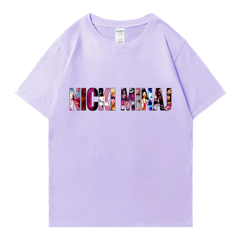 تي شيرت برسومات ألبوم نيكي ميناج للرجال والنساء ملابس كلاسيكية رائعة ملابس هيب هوب فضفاضة 100% قطن بأكمام قصيرة للجنسين تي شيرت