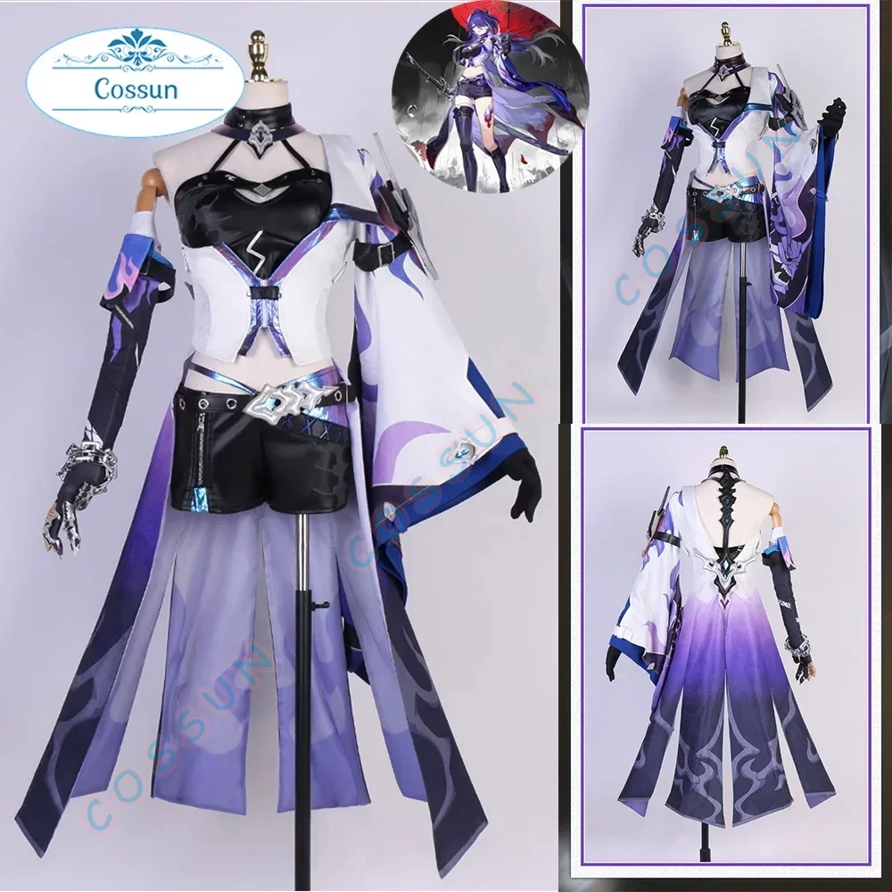 Honkai: Star Rail Acheron Cosplay Costume Halloween Galaxy Ranger Clothing Anime Game Suit Outfits Lovely Dress Wig