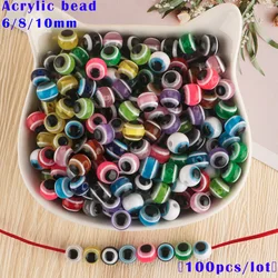 100Pcs/Lot Fish Eye Acrylic Beads 6/8/10MM Loose Spacer Beads Used for Jewelry Making DIY Bracelets Necklaces Fishing Beads